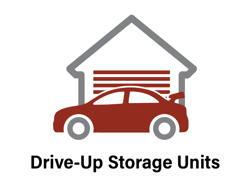 Drive-up storage units icon