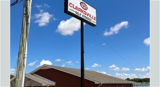 Clarksville Self Storage sign