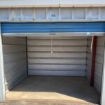 Inside a drive-up storage unit