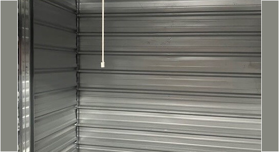 Inside a storage unit in Clarksville, TN at Clarksville Self Storage