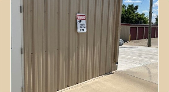 Security cameras at Clarksville Self Storage in Clarksville, TN